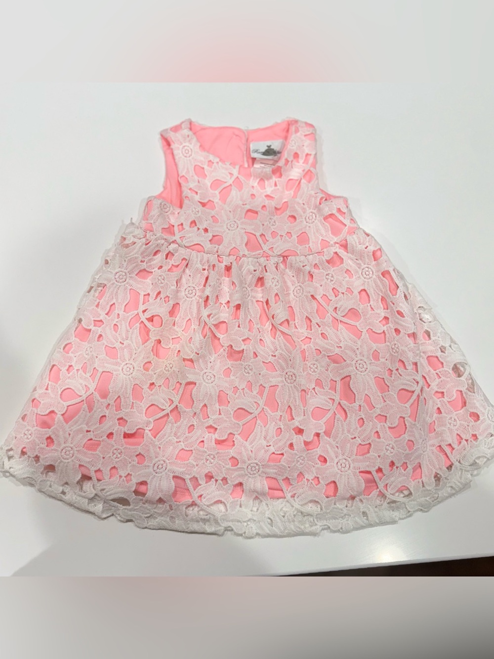 Rare Edition Pink Lace Overlay Dress